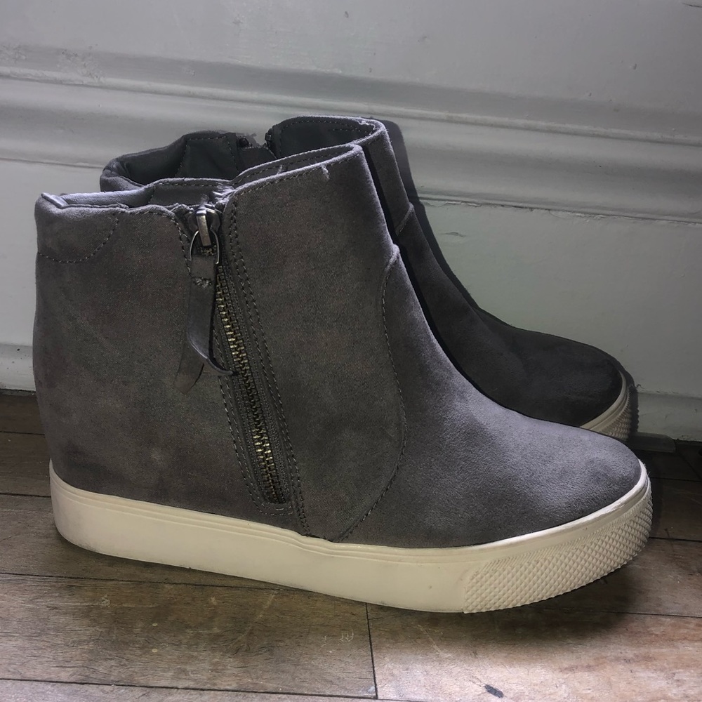 Grey Platform Boots